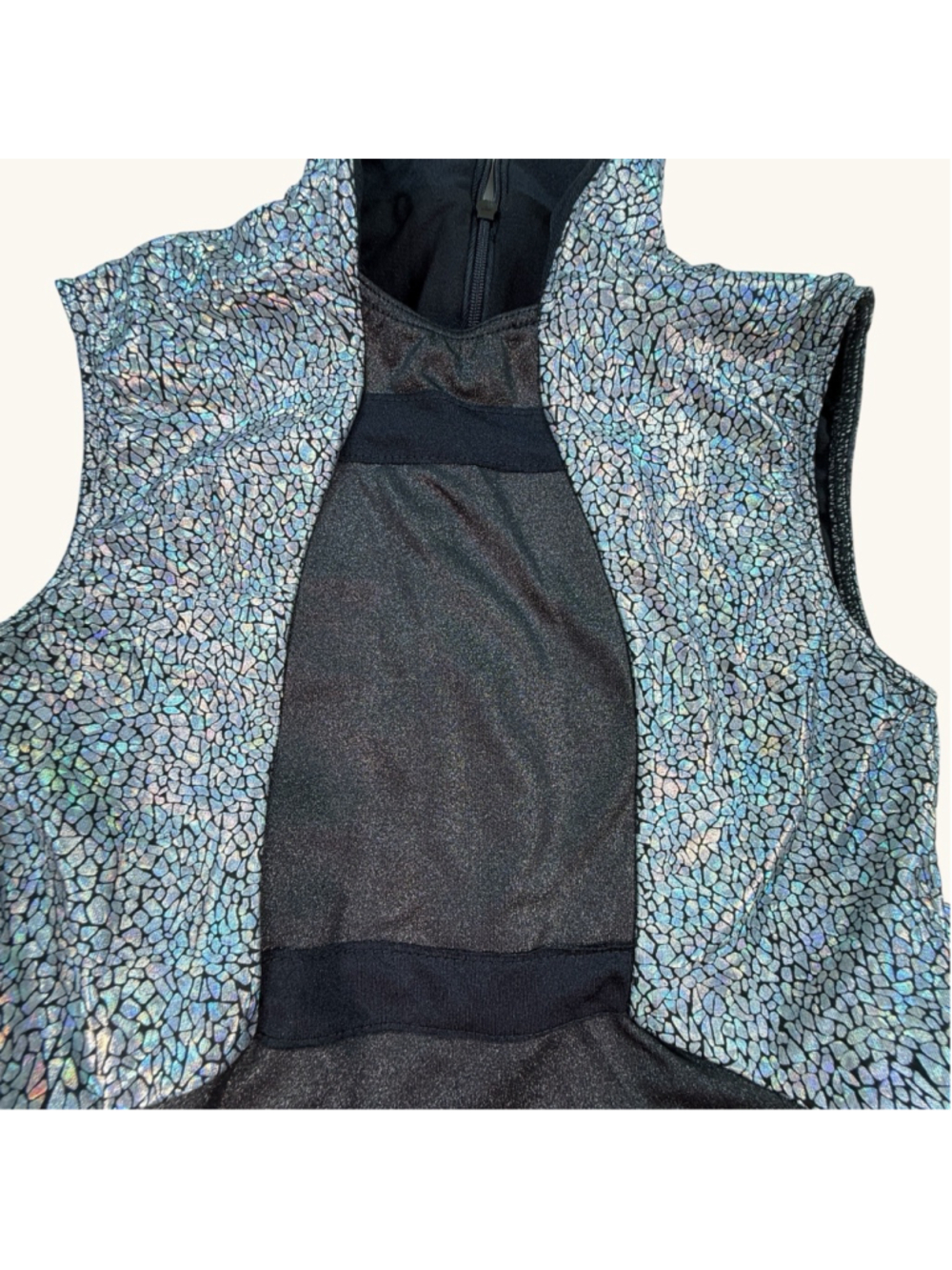 Tenth House Dance Costume Dress Black Silver Holographic Contemporary Jazz Adult - Picture 10 of 10